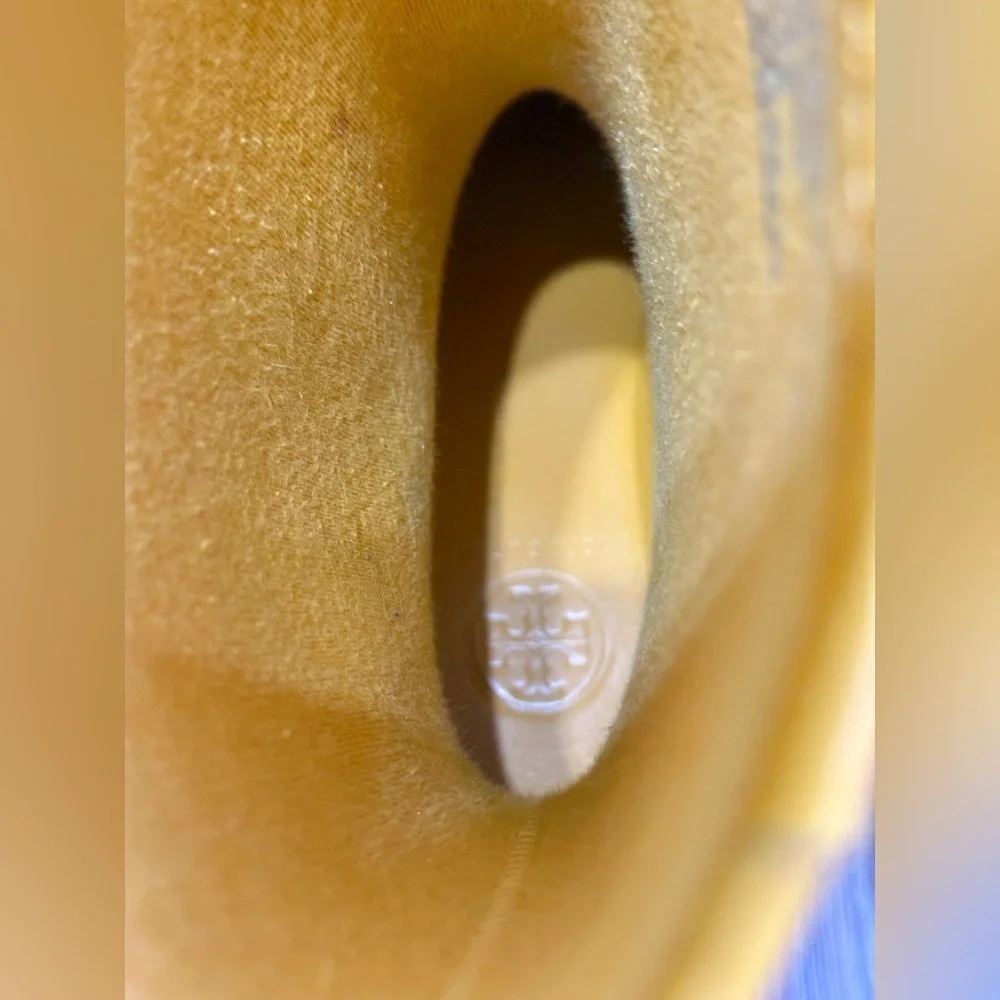 Tory Burch Maureen Yellow Rain Boots Size 7 EUC